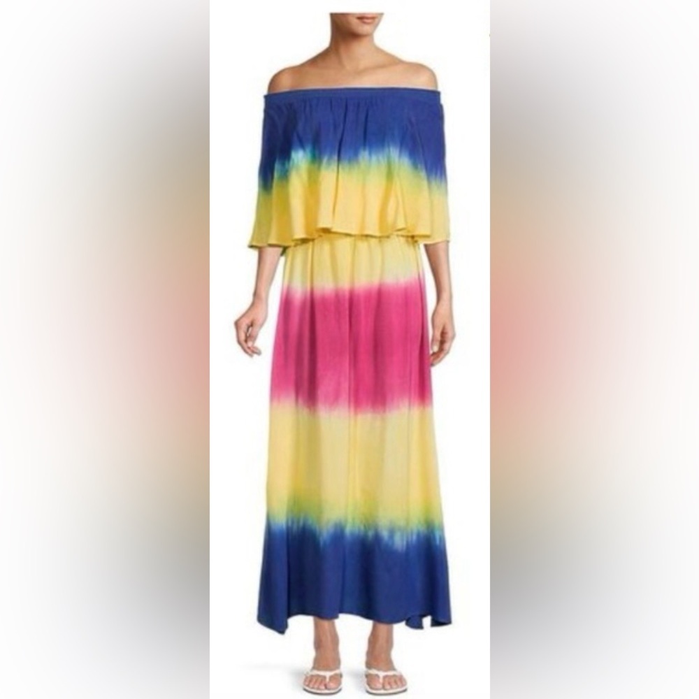 922. NWT! Area Stars Tie-dye Off-Shoulder Maxi Dress